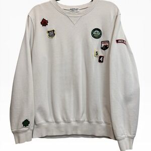 Jack Bunny!! Pearly Gates Patch Golf Crewneck Sweatshirt Japan Badge Logo L Rare